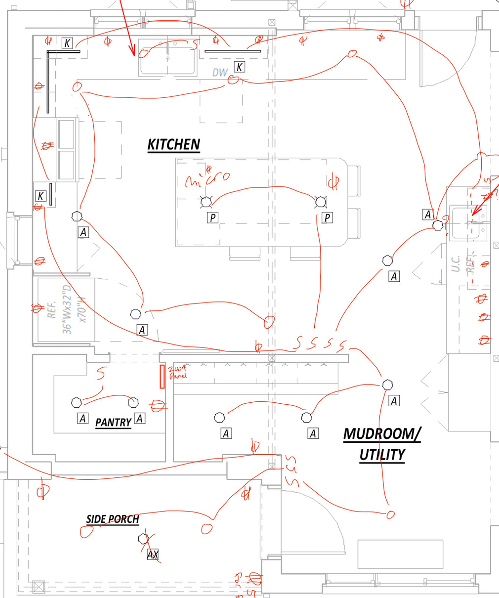 light fixtures house plan