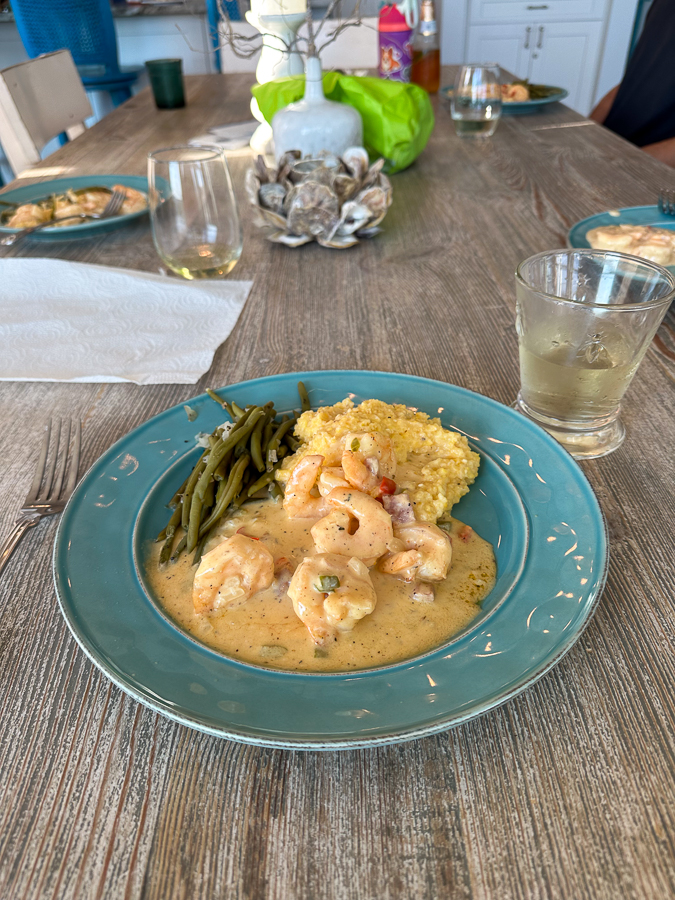 family style shrimp and grits