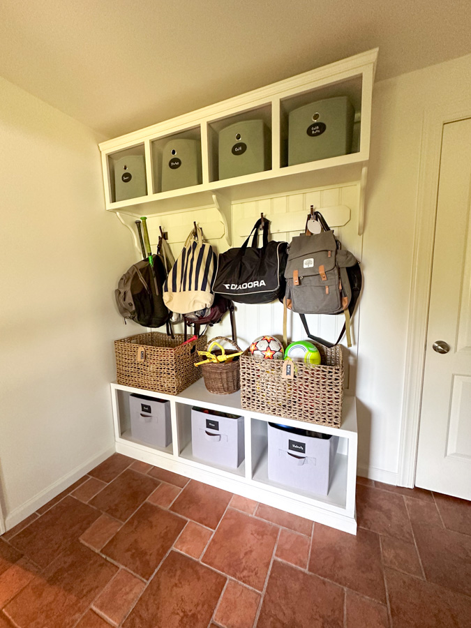 Sports Mudroom after