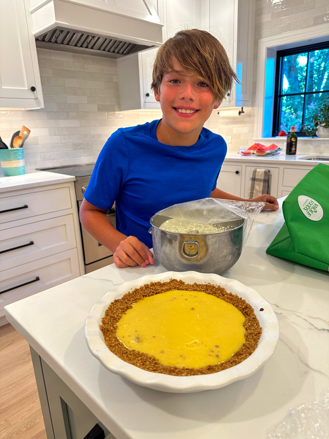 key lime pie for Mazen's 11th Birthday
