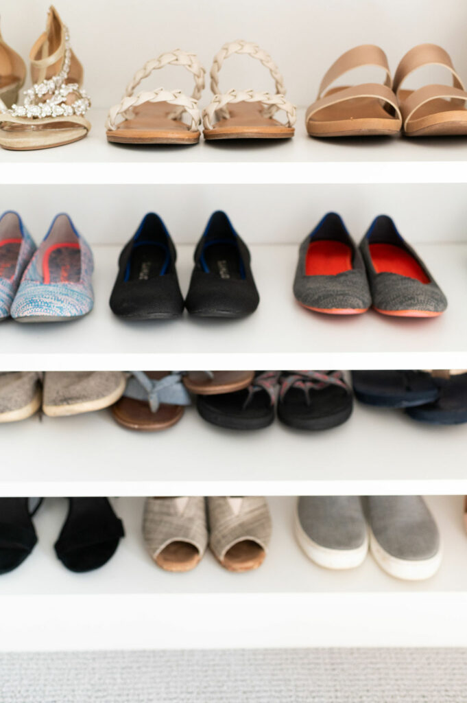 Shoe Shelves in closet