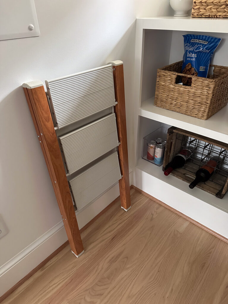 A step ladder | walk-in pantry organization ideas