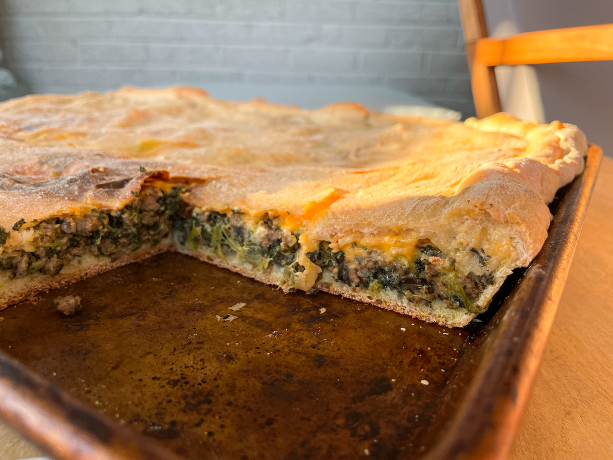 Christmas Pizza (Sicilian Stuffed Pizza)