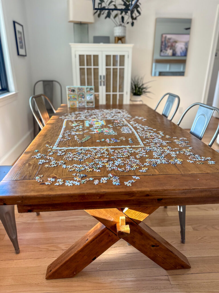 Dining Room with puzzles | New Home Surprises