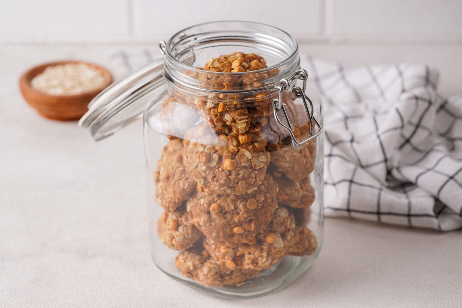 Butterscotch Oatmeal Cookies in cookie jar