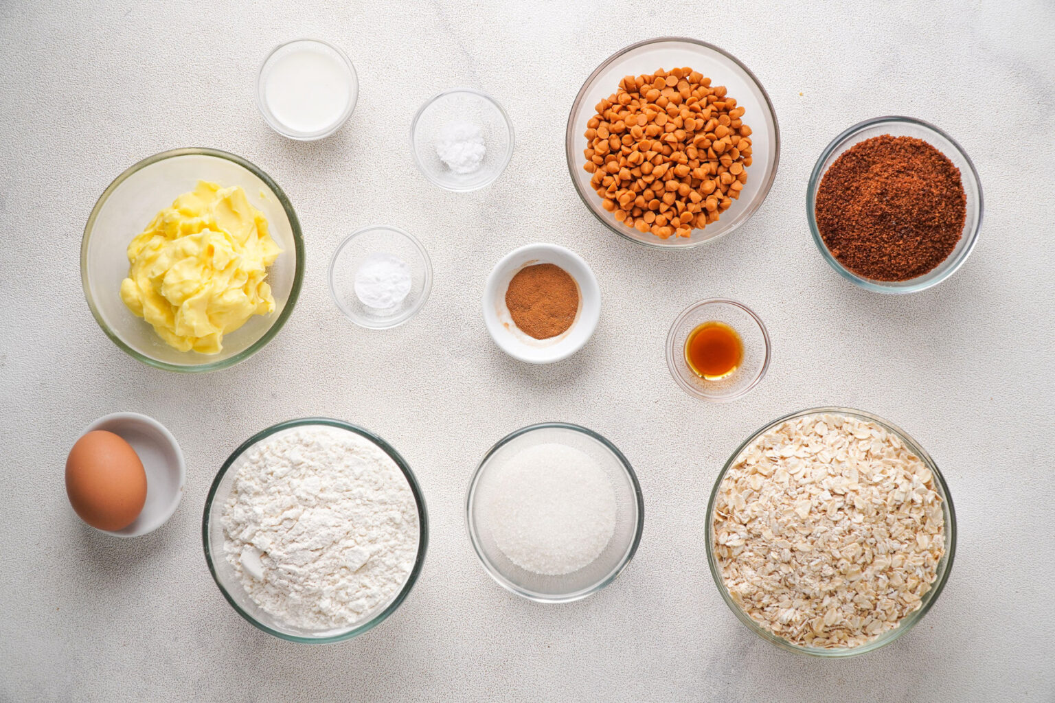 Butterscotch Oatmeal Cookies ingredients