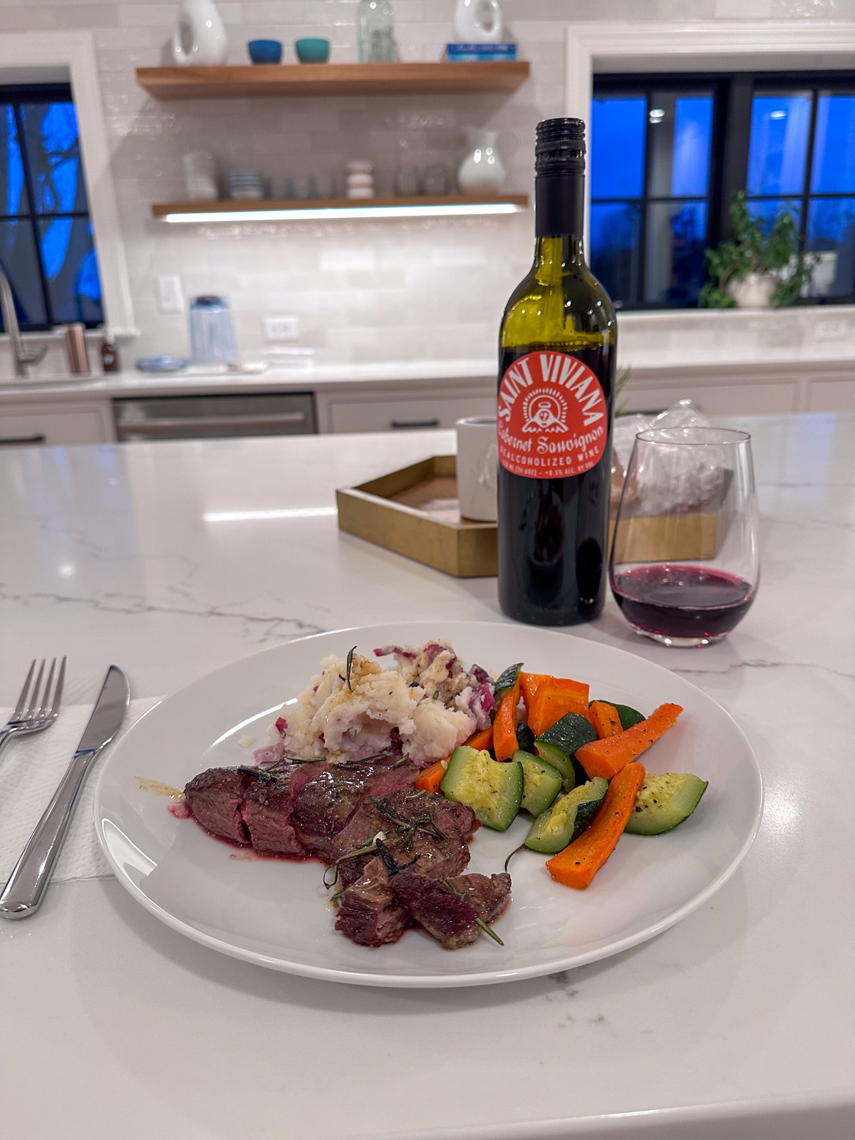 Blue Apron Steak with NA Red