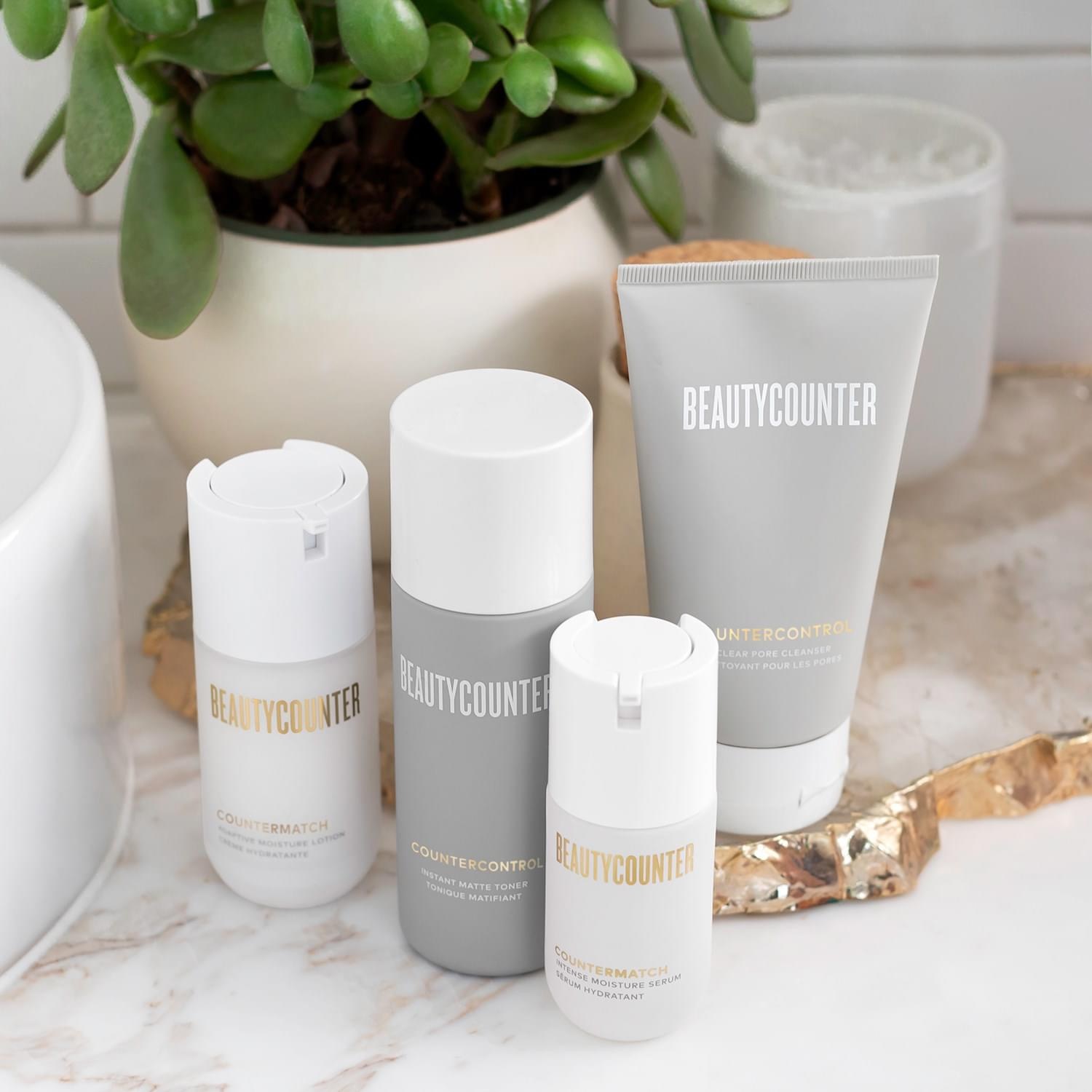 Beautycounter skincare regimens: Countermatch and Countercontrol products
