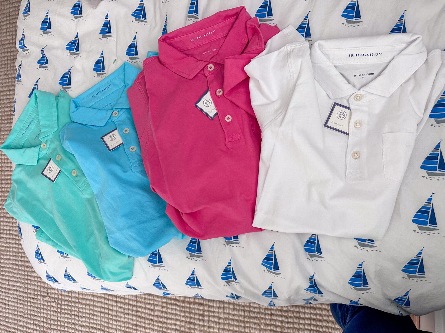 B. Draddy juniors polos B. Draddy juniors polos