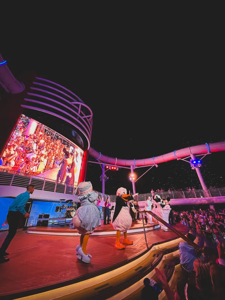 Disney Cruise On The Disney Wish deck party