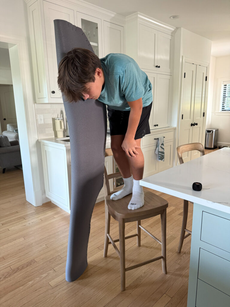 stilts covered in foam