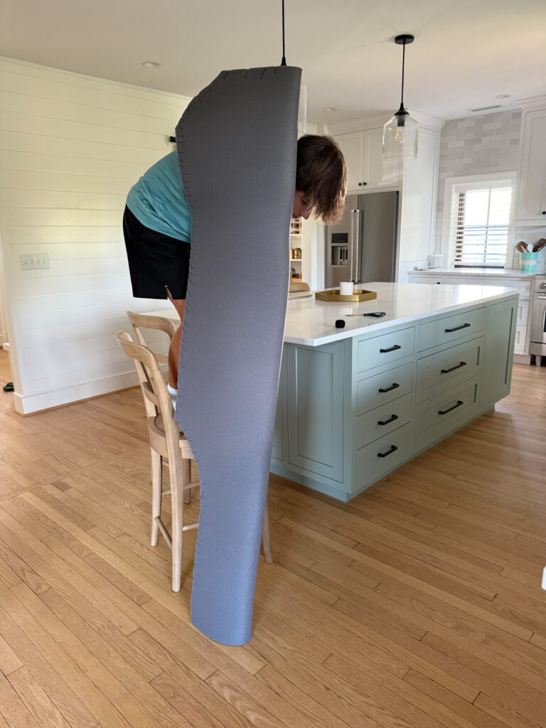 Mazen making Halloween costume