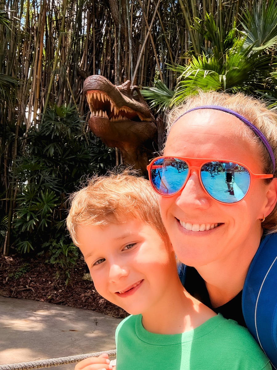 Kath and Birch with dino