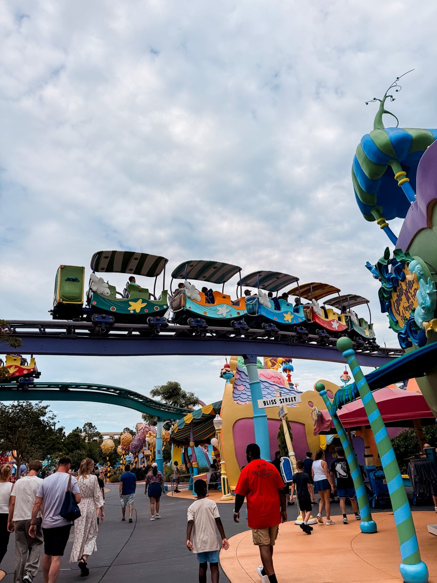 Dr. Seuss High in the Sky ride at Universal Islands of Adventure