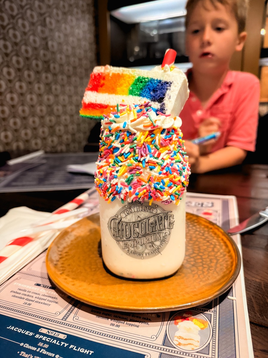 Confetti milkshake at Toothsome