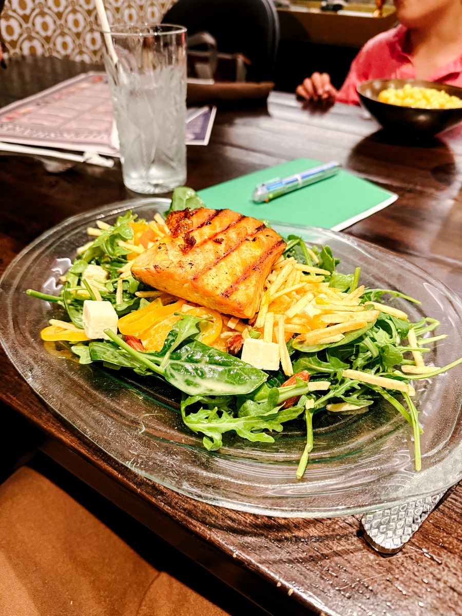 Citrus salmon salad at Toothsome