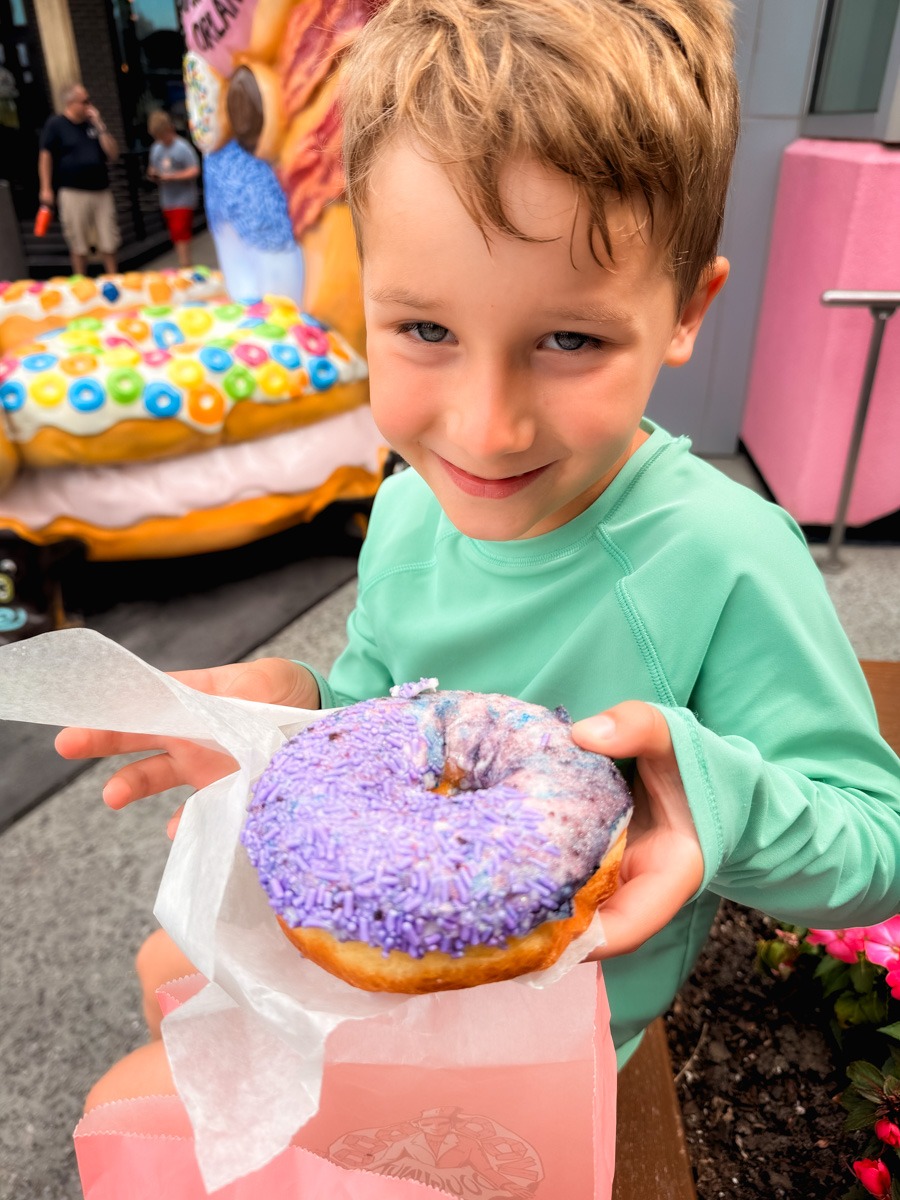Birch with grape doughnut